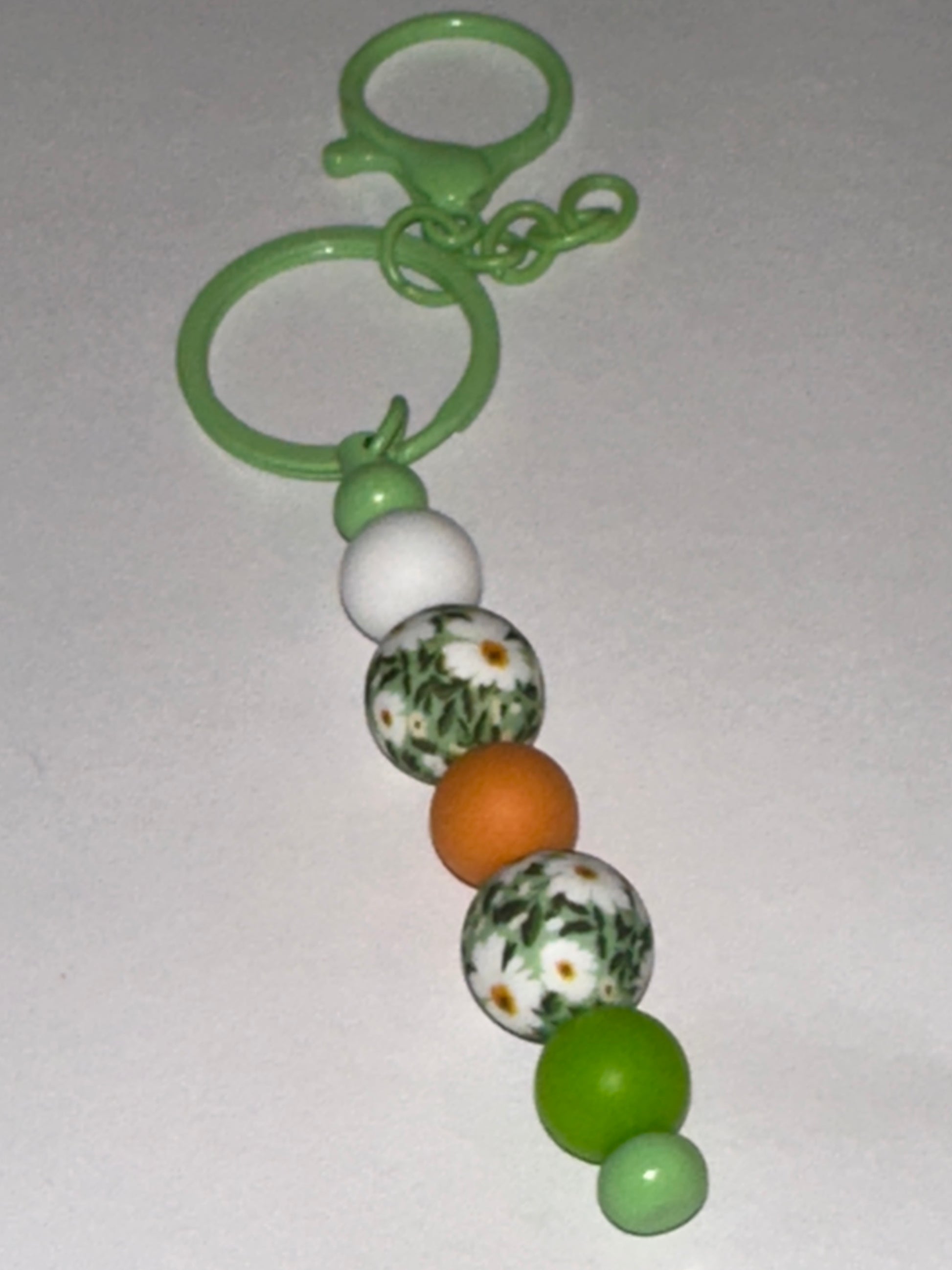 Green bead Keychain