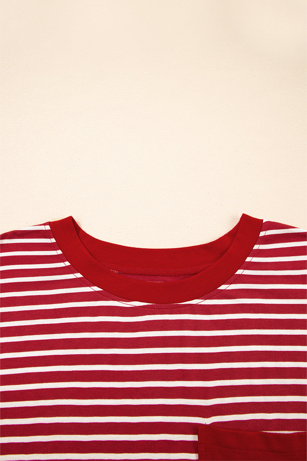 Black Stripe Chest Pocket Patch Round Neck Tank Top