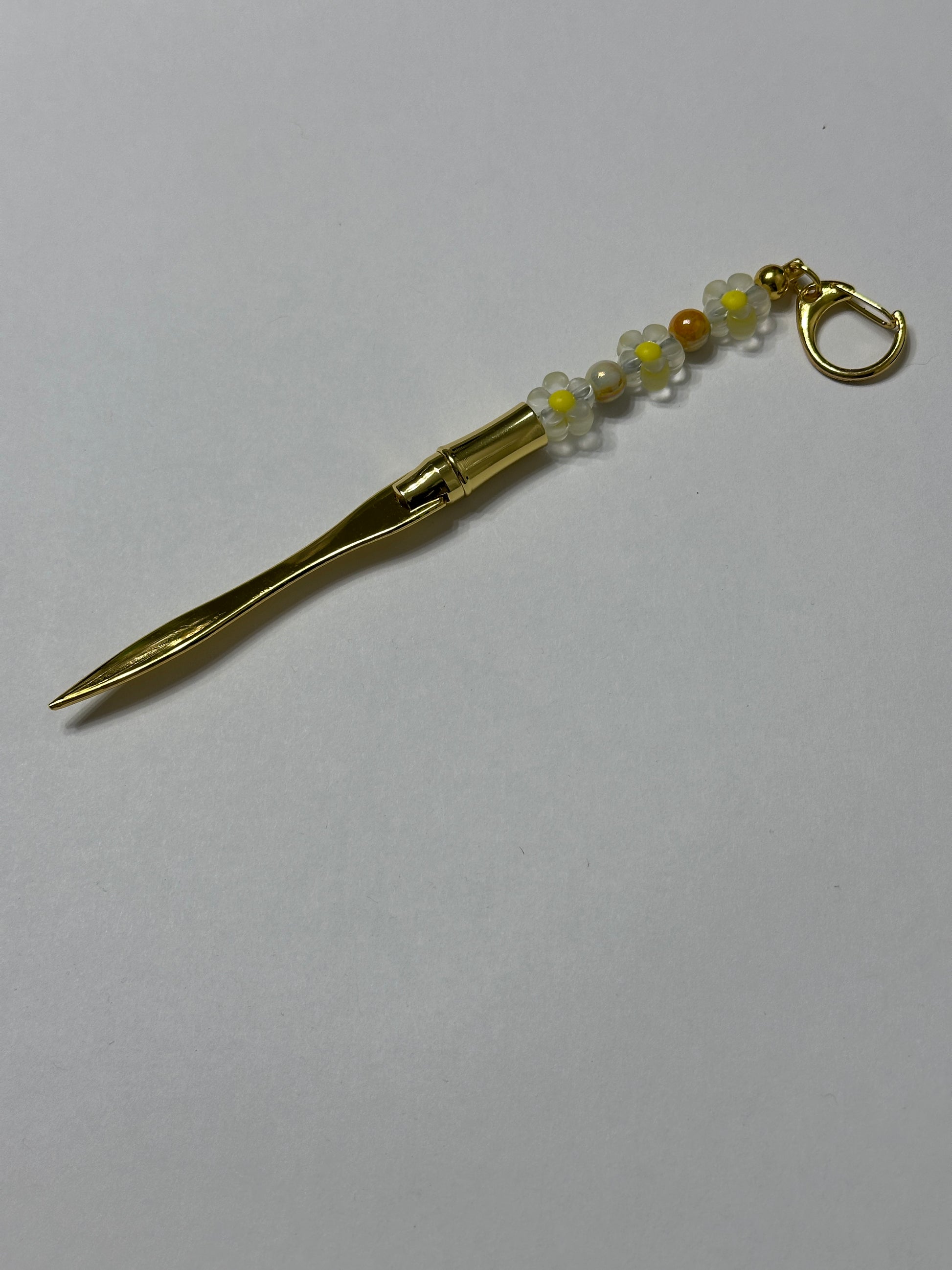 Yellow Flower bead Letter Opener
