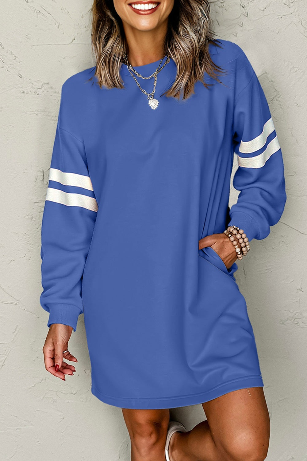 Varsity Sweatshirt Dress