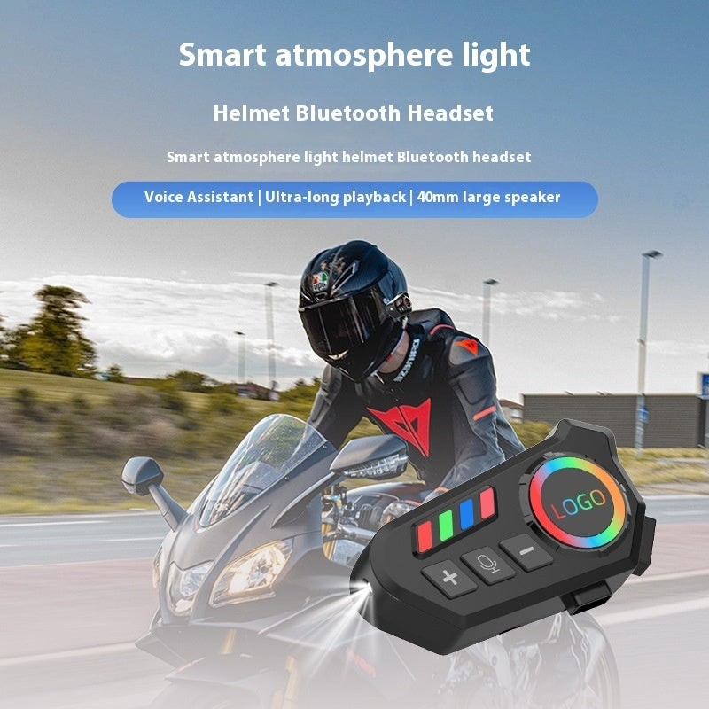 Motorcycle Helmet Bluetooth Headset Voice Intercom Riding Assistant