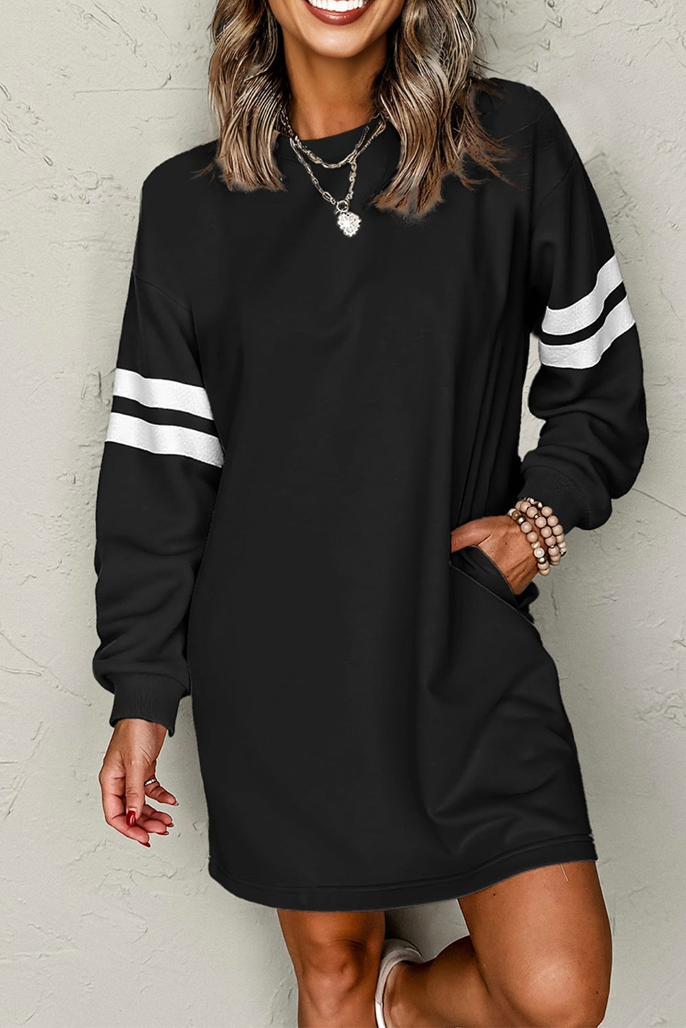 Varsity Sweatshirt Dress