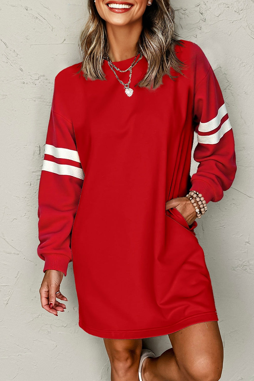 Varsity Sweatshirt Dress
