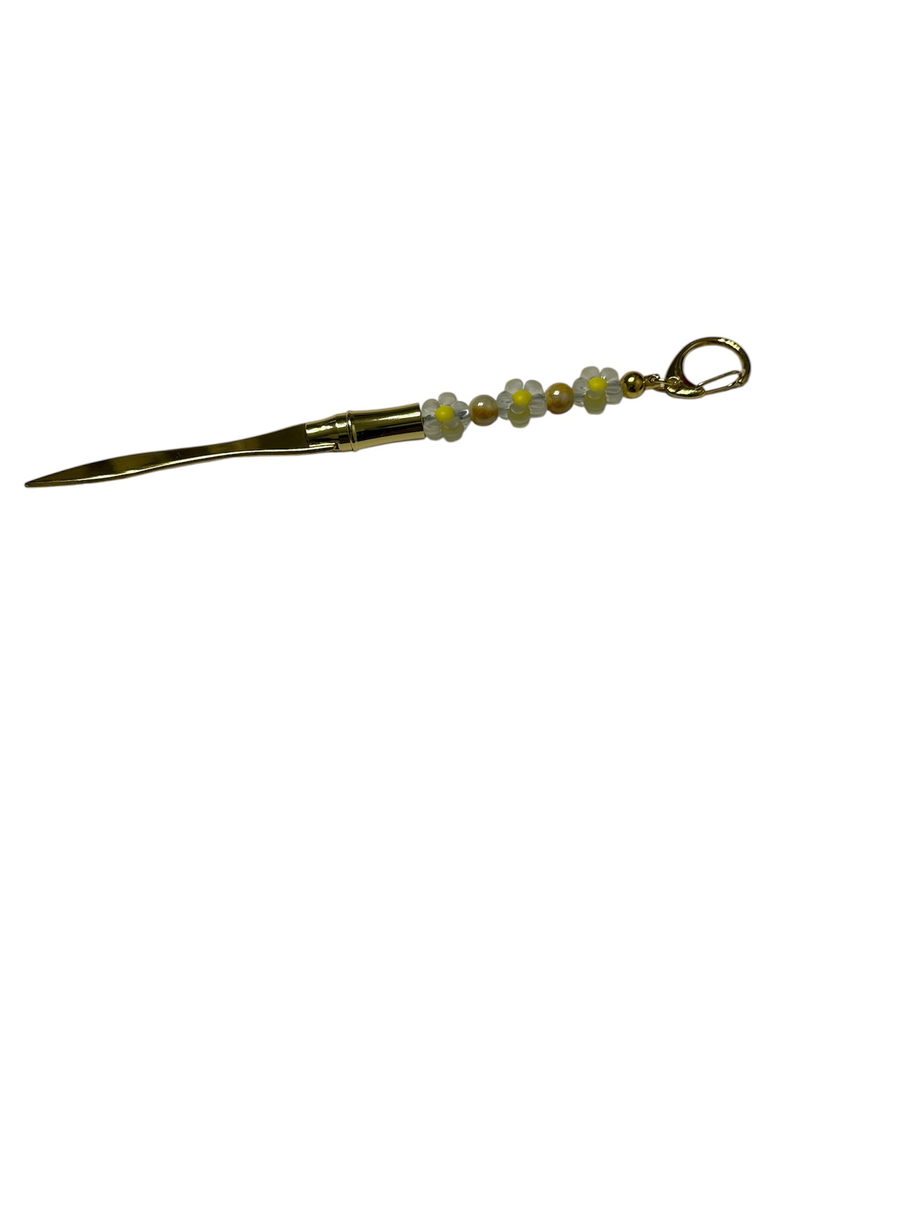 Yellow Flower bead Letter Opener