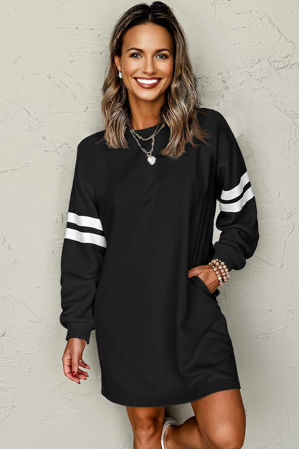 Varsity Sweatshirt Dress