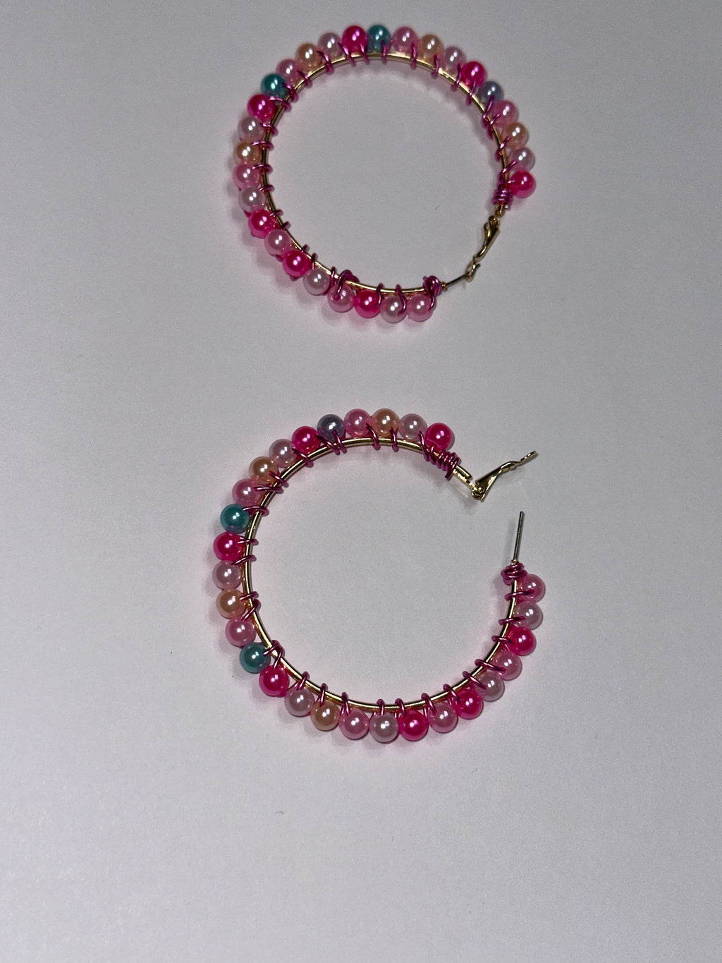 Pink Bead Earrings