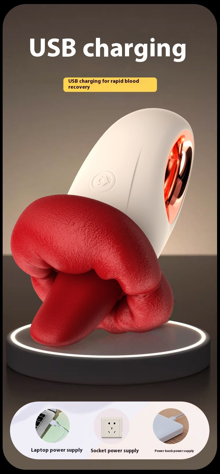 Red Lips Tongue Licking Big Mouth Lips Happy Honey Tongue For Women