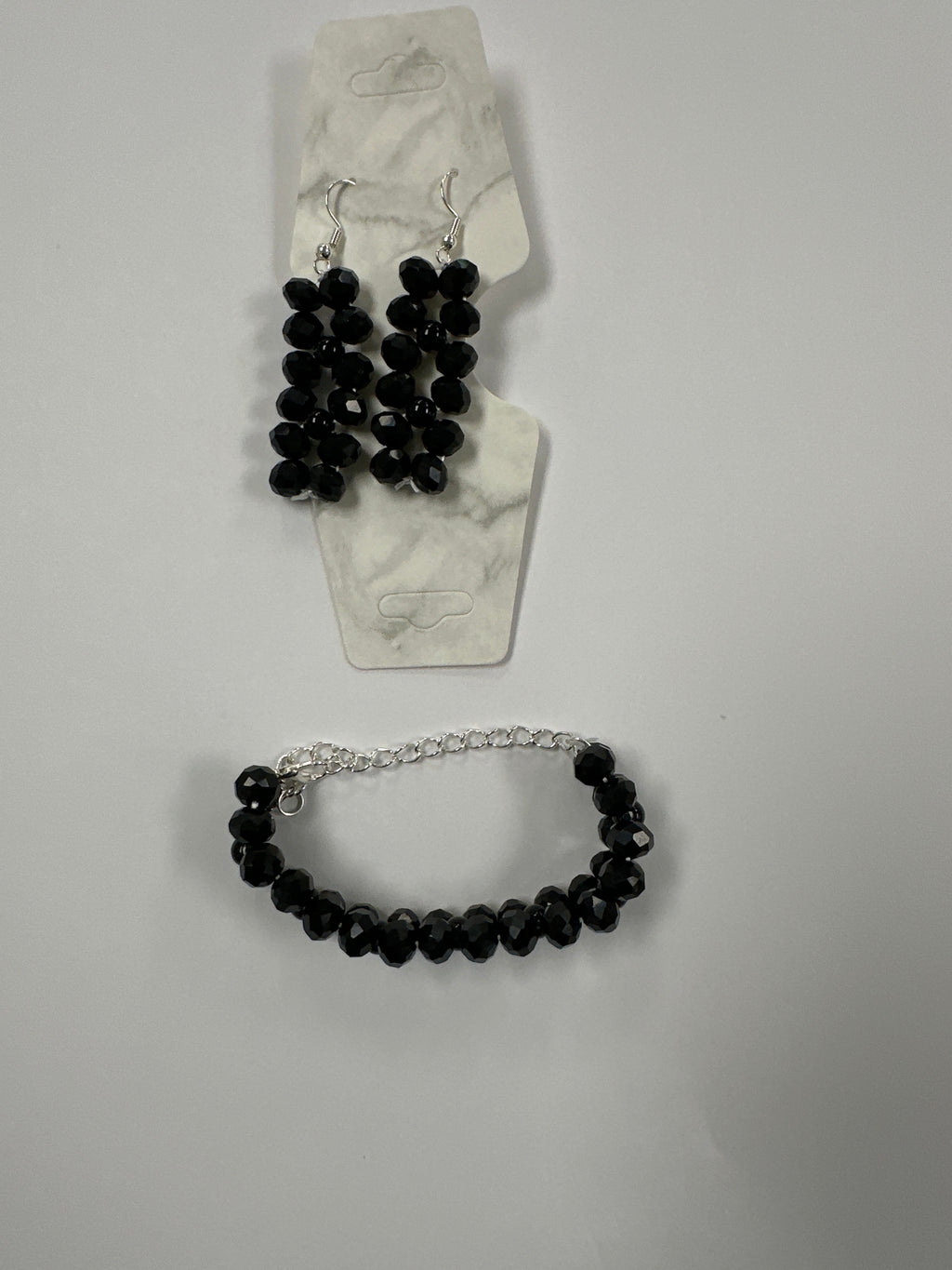 Black Earrings & Bracelet