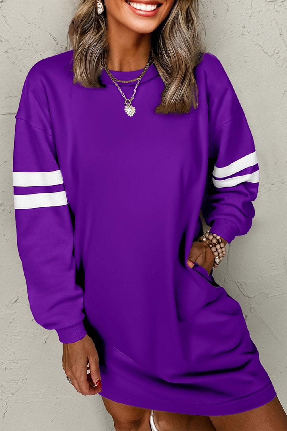 Varsity Sweatshirt Dress