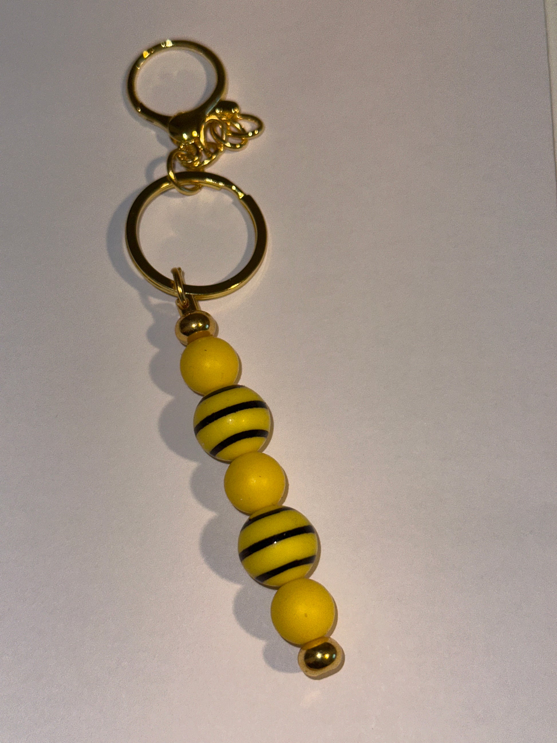 Yellow bead Keychain