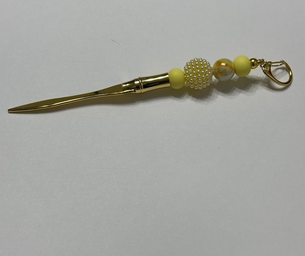 Yellow Beaded Letter Opener