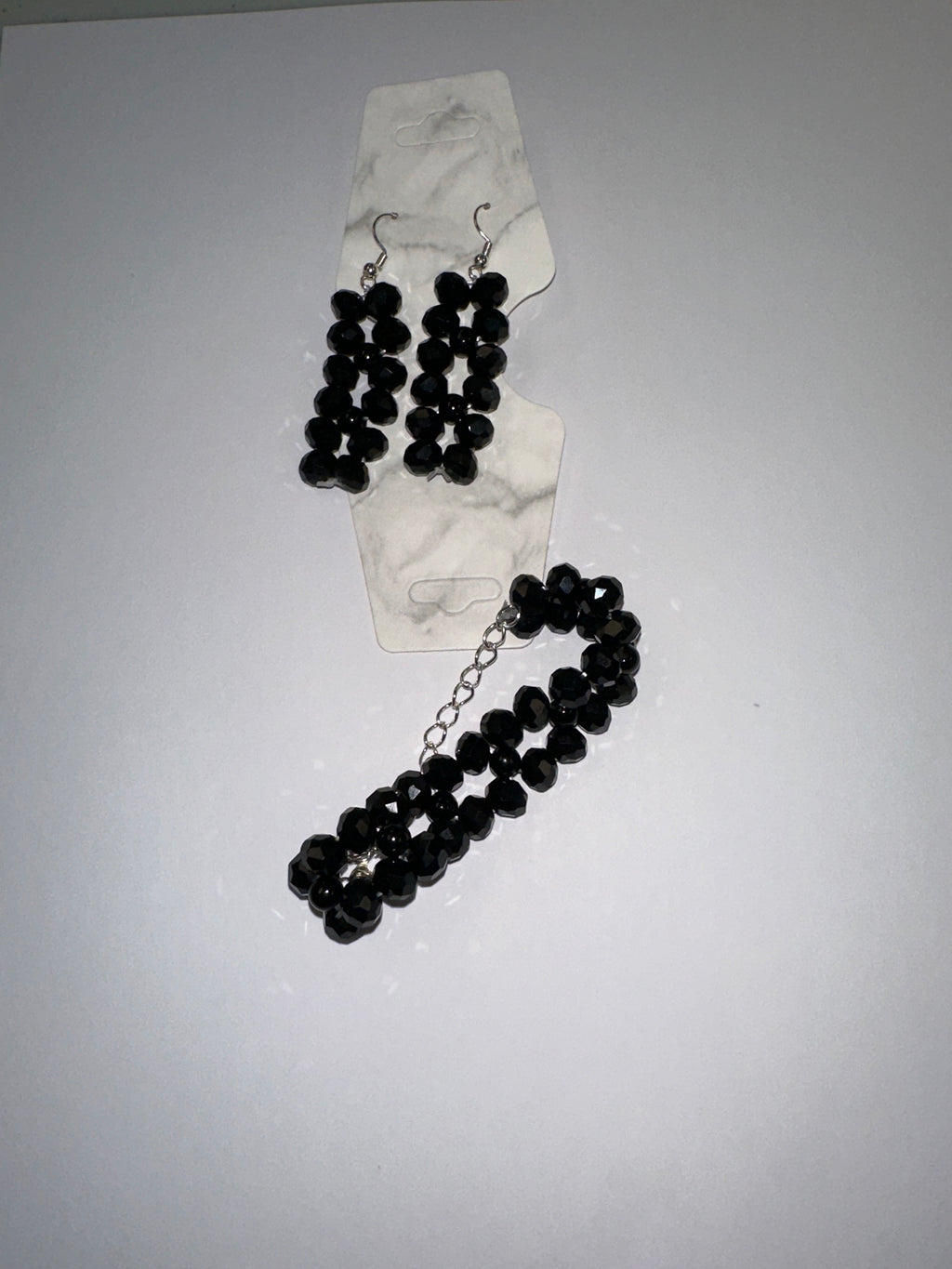 Black Earrings & Bracelet