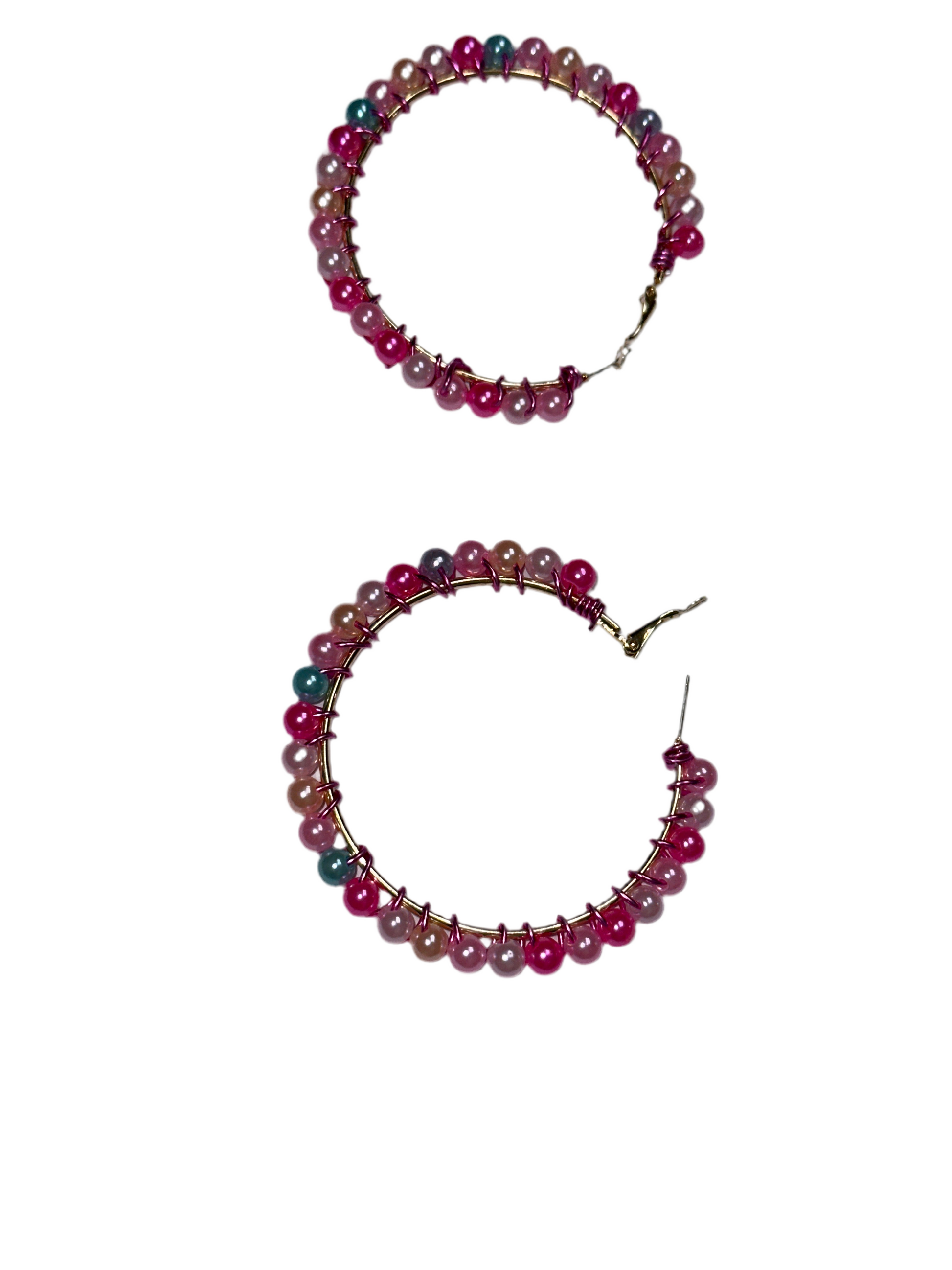 Pink Bead Earrings