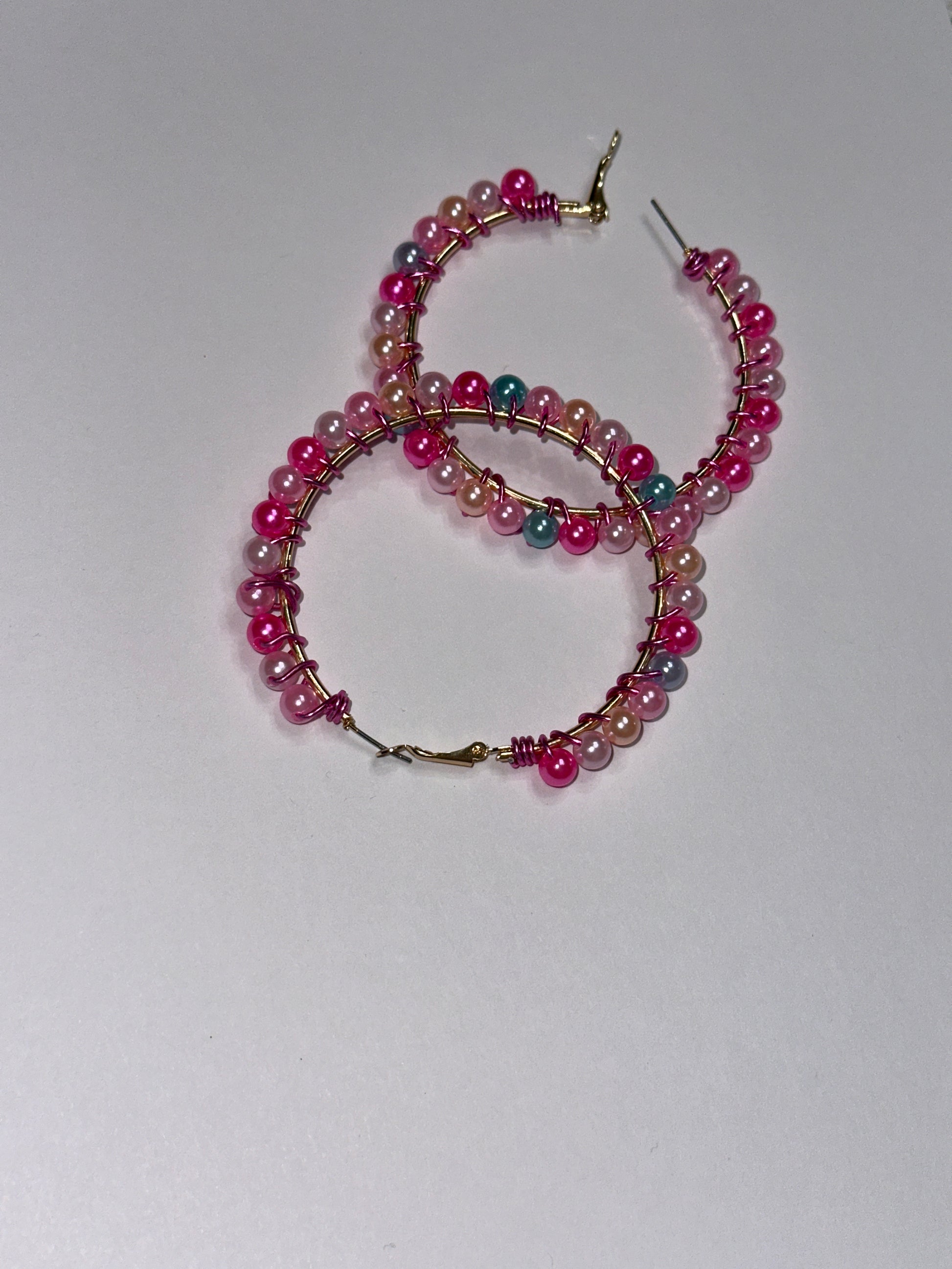 Pink Bead Earrings