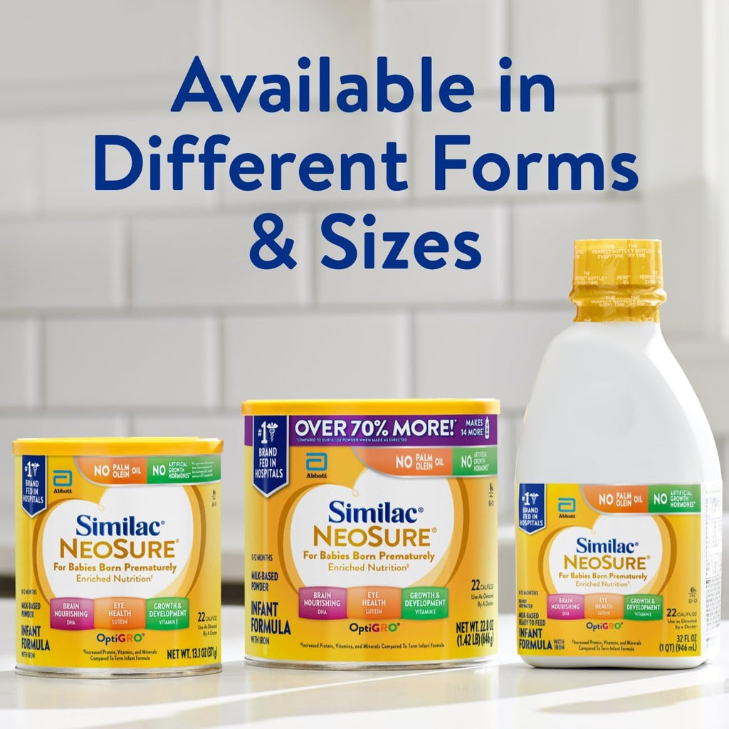 Similac NeoSure Premature Post-Discharge Infant Formula, Ready-to-Feed Baby Formula, 32-fl-oz Bottle