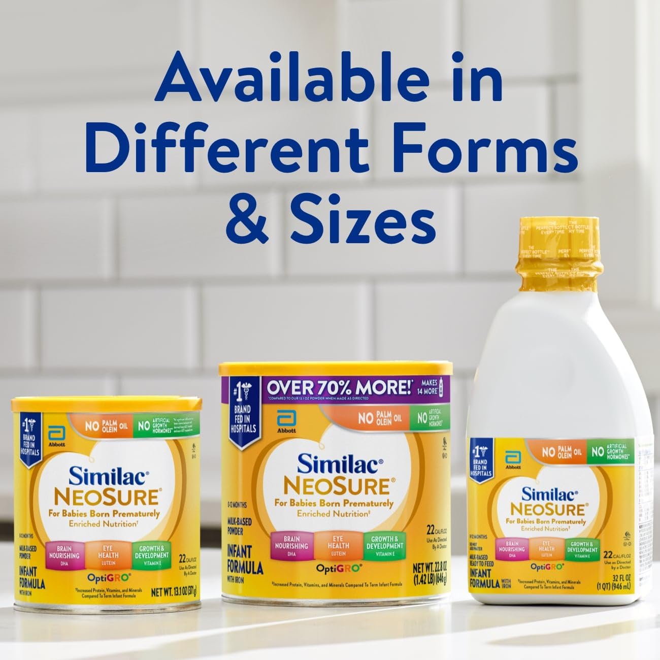 Similac NeoSure Premature Post-Discharge Infant Formula, Ready-to-Feed Baby Formula, 32-fl-oz Bottle