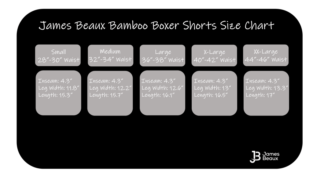 Bamboo Boxer Shorts for Men James Beaux Men's Heather Blue