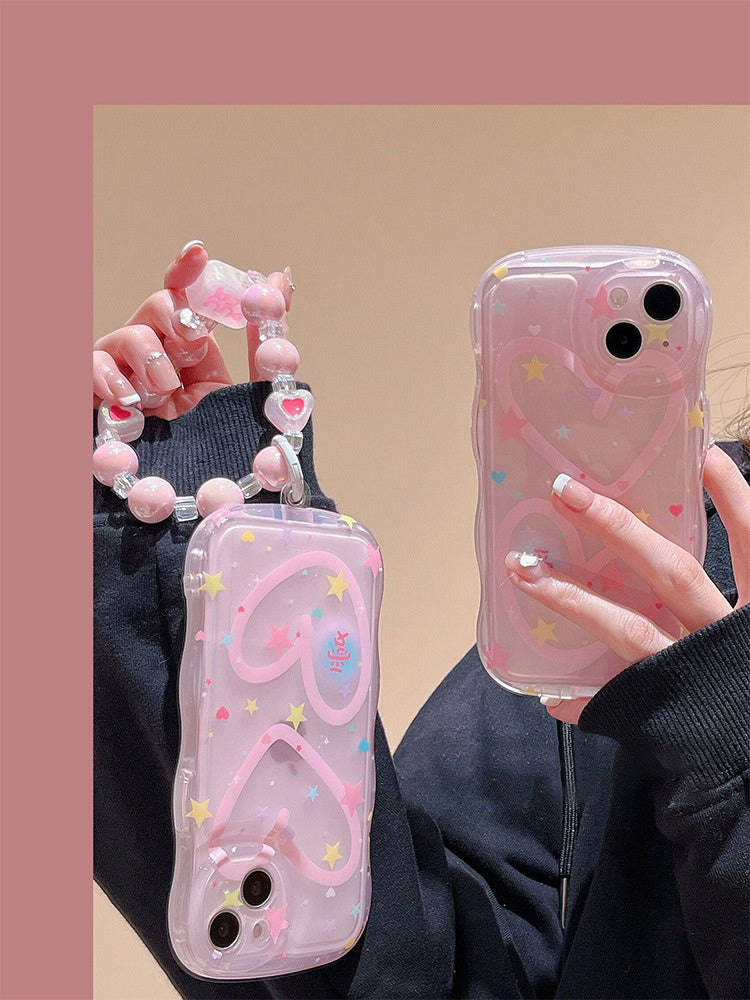 New Love Air Cushion Phone Case With Chain