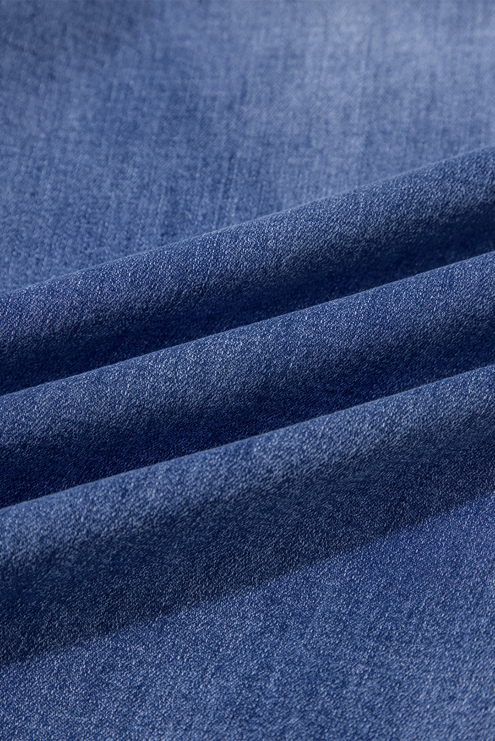 Beau Blue Tailored Center Seam Detail Straight Loose High Rise Jeans