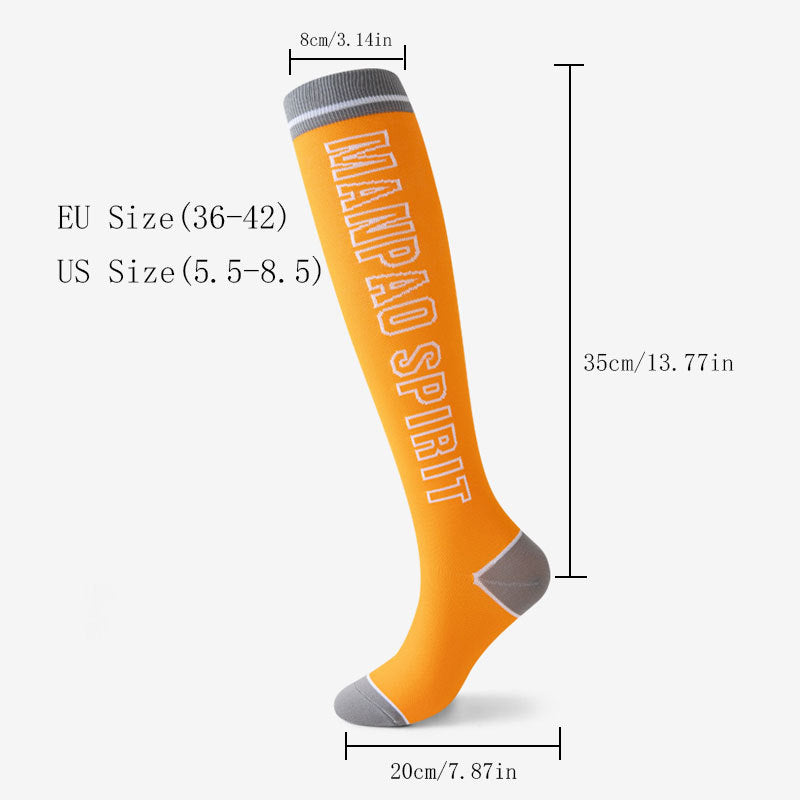5 Pairs Womens Pressure Running Skipping Rope Fitness Sports Socks  Mid-length Tube High Barrel Calf Muscle Energy
